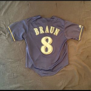 Ryan Braun #8 Milwaukee Brewers Baseball Jersey